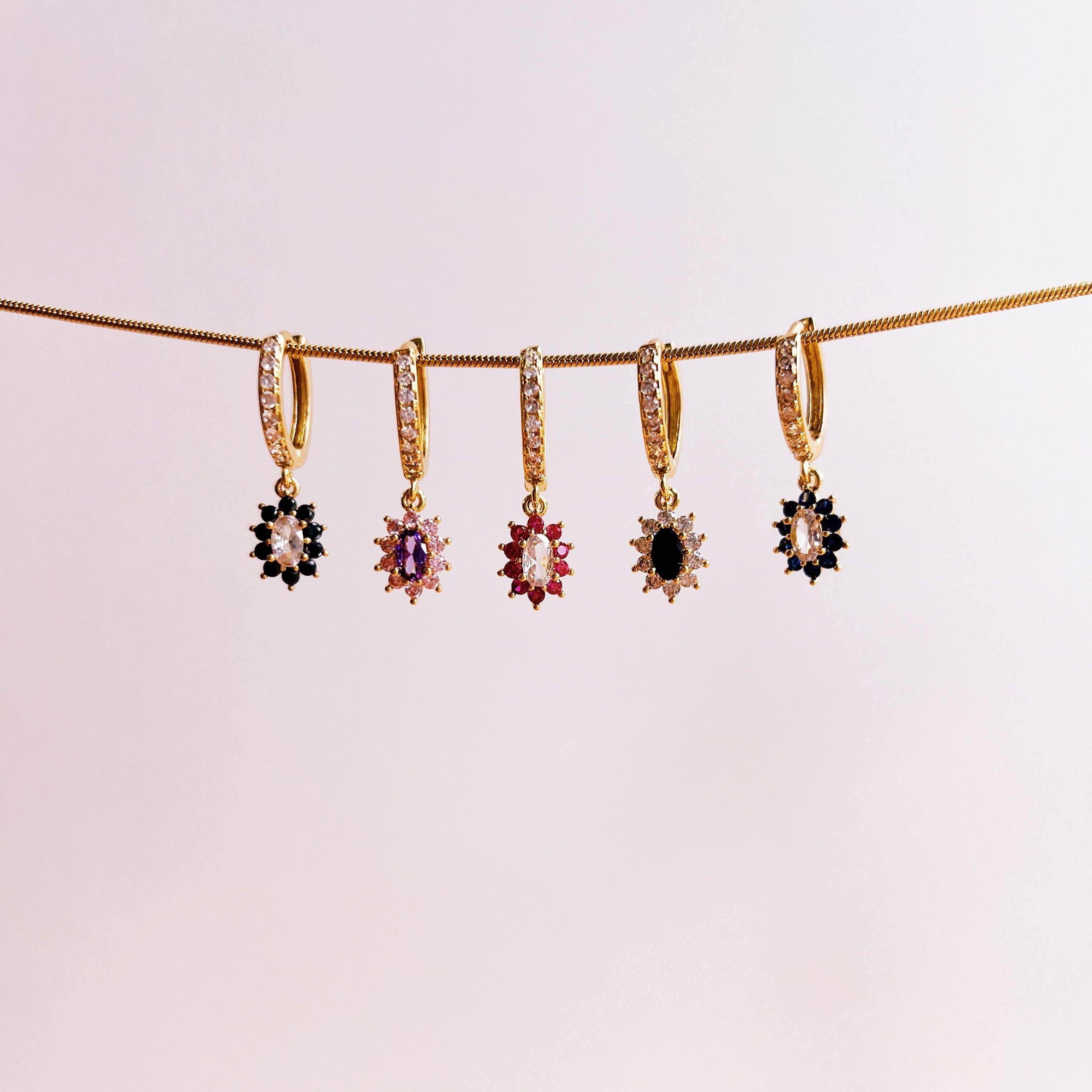 Gold Maria white earrings for wholesale on Faire3