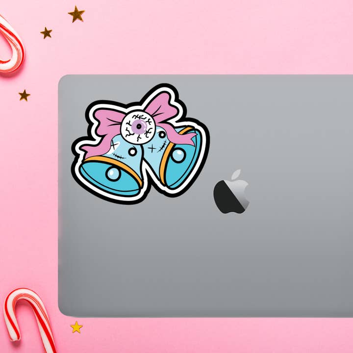 Autocollant de Noël gothique pastel - Jingle Bells pour la vente par Pretty Toxic Stickers