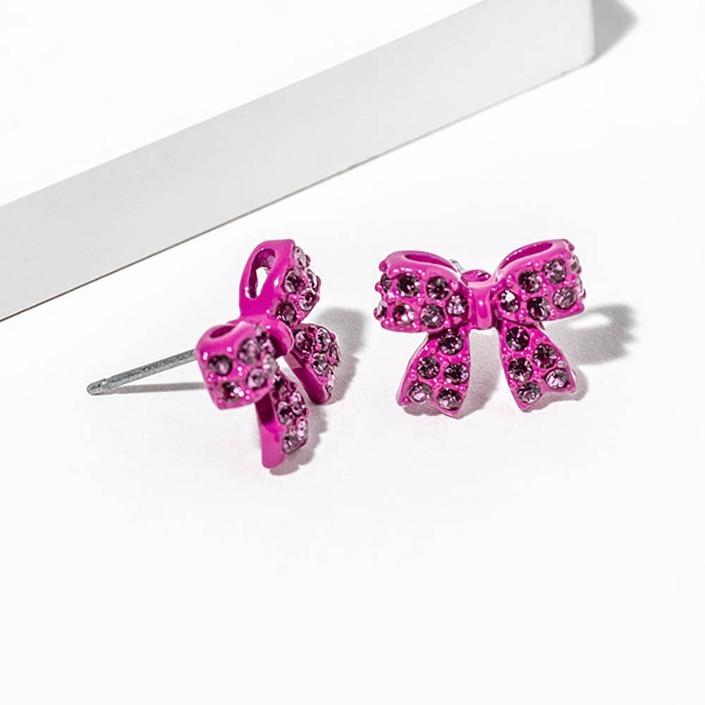 Sensibling Corp. - Vente Clous d'oreille - Boucles d'oreilles clous nœud en strass cristal13