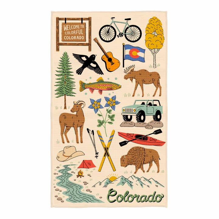 Kitchen & Tea Towel | Colorado for wholesale by Trek Light