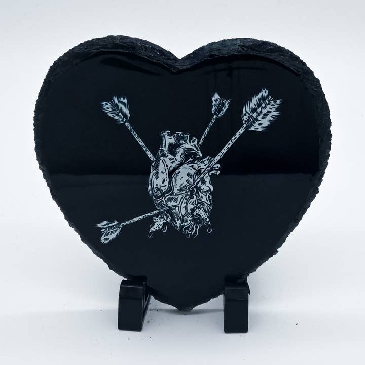 Anatomical Heart on Stone Slate for wholesale by Noir Star Emporium
