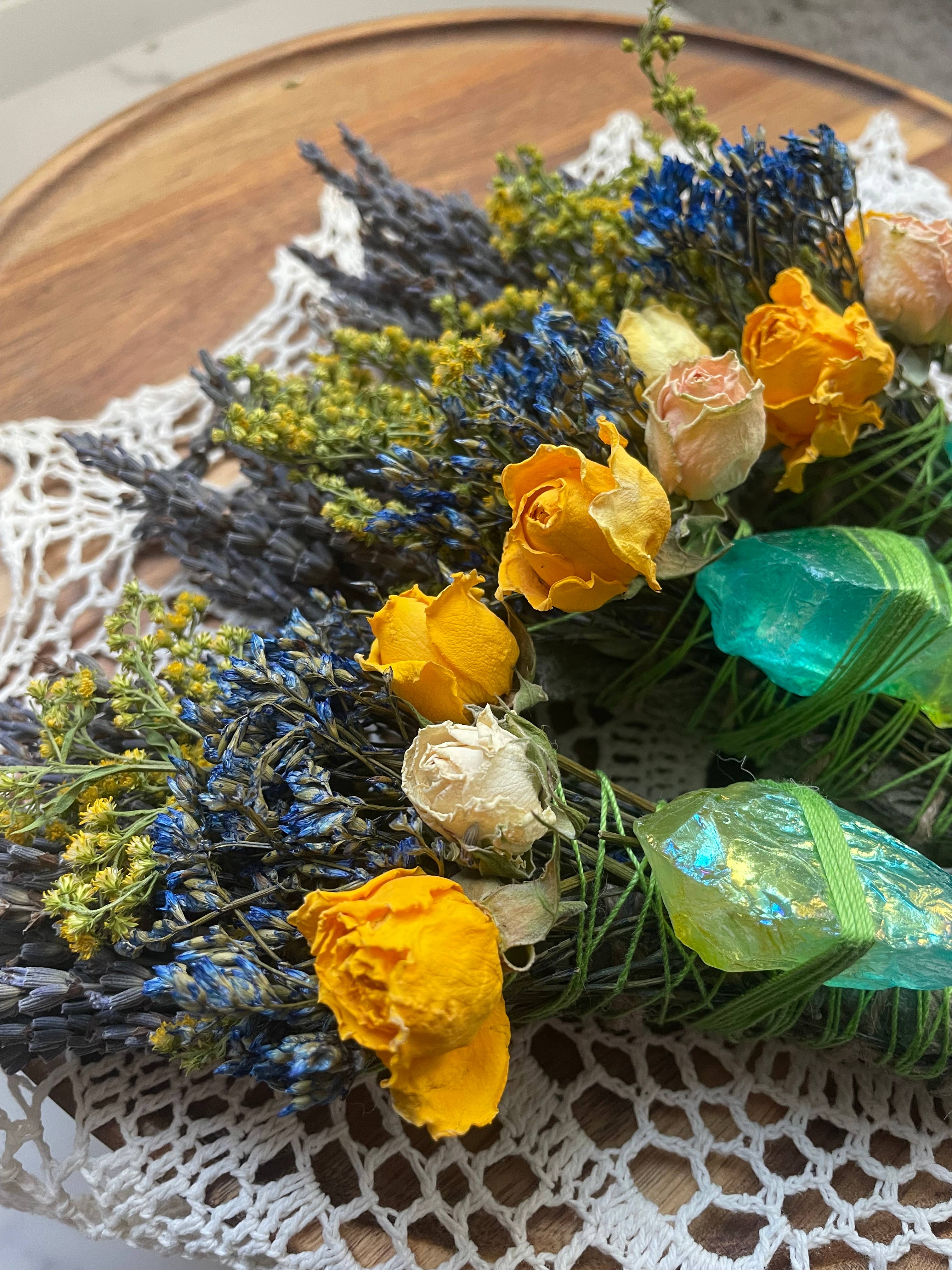 CharlieHaze - Wholesale Sage Bundle - Rainbow fluorite, Blue + Green, Sage & Lavender Smudge3