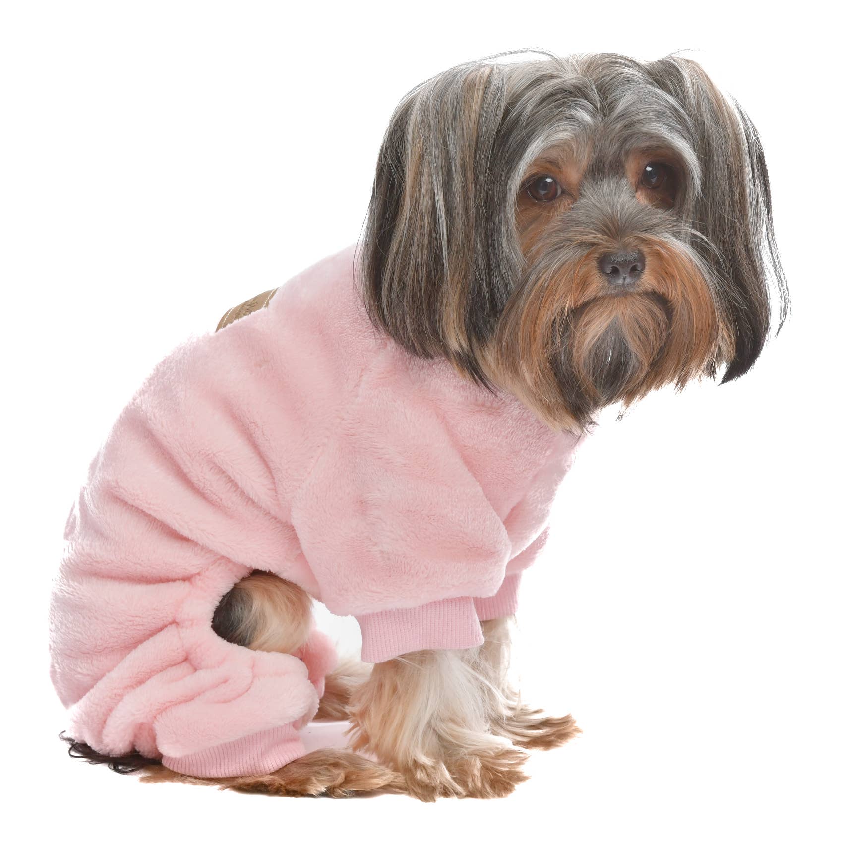 Parisian Pet® - Vente Pyjama – chien - Pyjama en velours rose blush – Vêtements de nuit doux et premium pour animaux de compagnie2