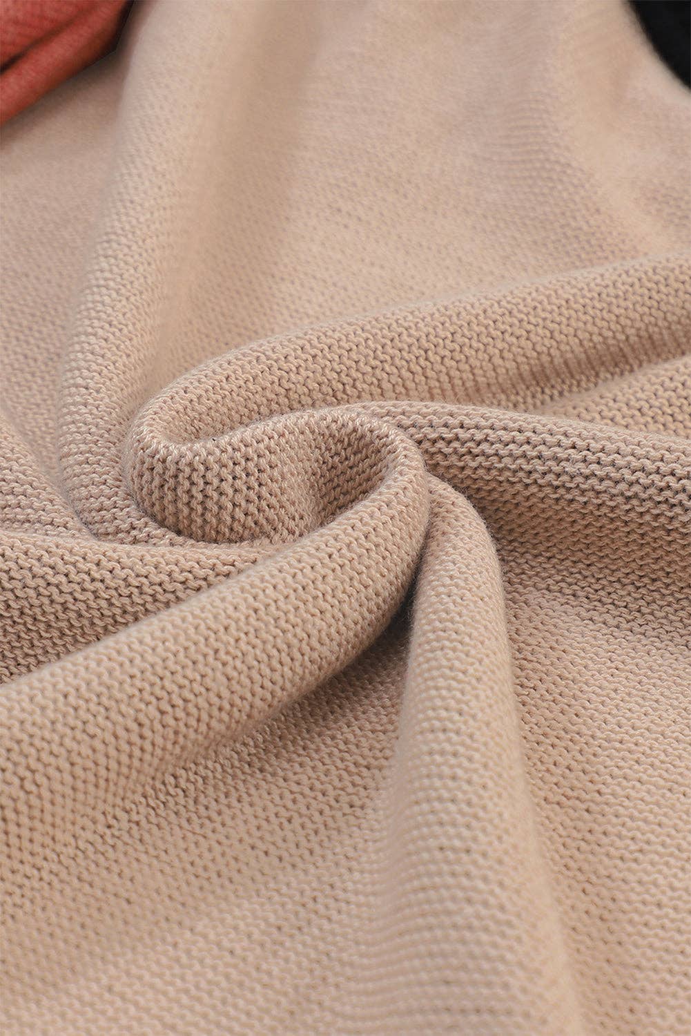 Suhkasana – wholesale Knitted jumper – Women′s – Colorblock Bishop Sleeve Ribbed Knit Sweater12