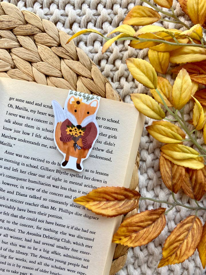 Woodland Fox Magnetic Bookmark for wholesale by Makerie Day