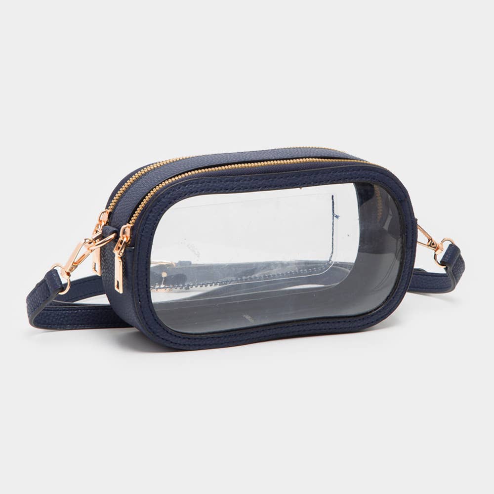 Sensibling Corp. - Wholesale Crossbody Bag - Women's - Solid Faux Leather Transparent Rectangle Crossbody Bag5