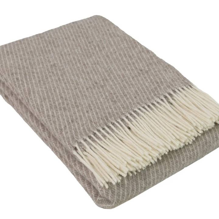 Manta de lã - Sarja bege - 100% lã Feita na Europa por atacado de NorraVilla