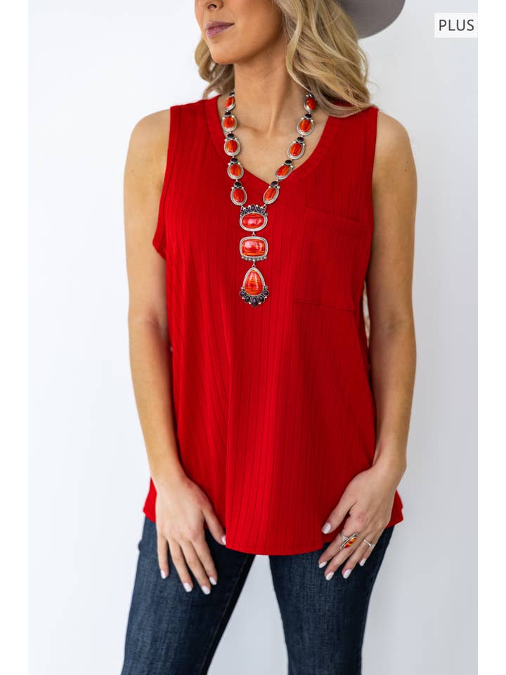 Andrée by Unit - Wholesale Tank Top - Women's - PLUS SIZE Everyday Ribbed Tank Top