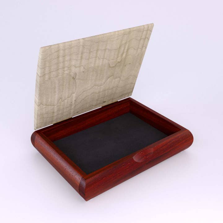 Mikutowski Woodworking - Venta al por mayor Joyero/organizador de joyas - Caja Tranquility de madera grabada con frases superventas43