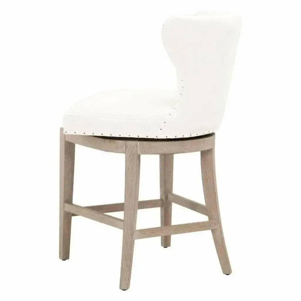 LOOMLAN - Wholesale Stool - Milton Swivel Counter Stool LiveSmart White5