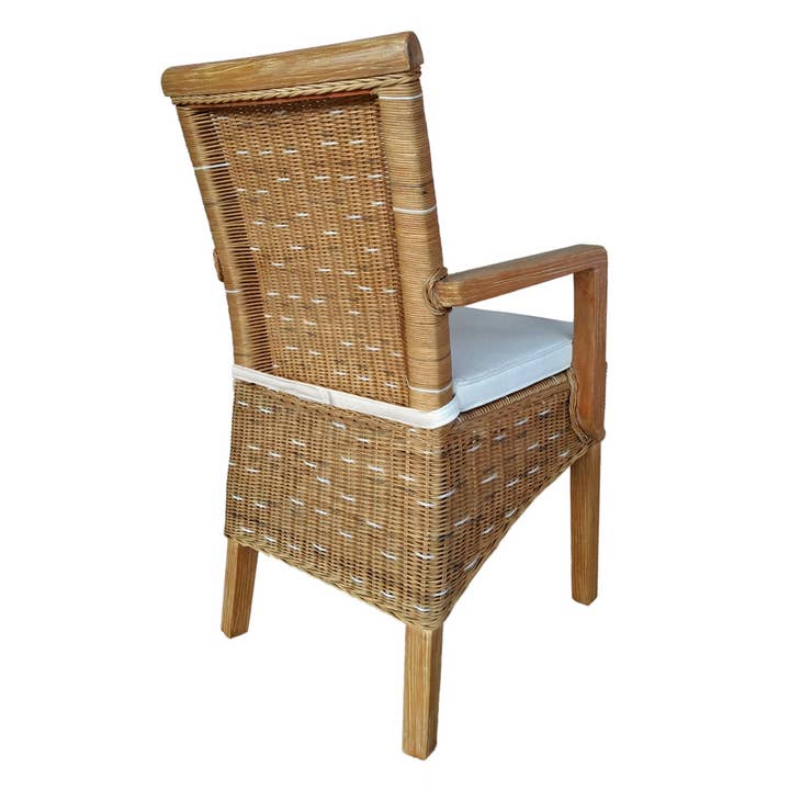 Voglrieder - Wholesale Chair - Dining room chairs set with armrests 2 pieces rattan chair brown9
