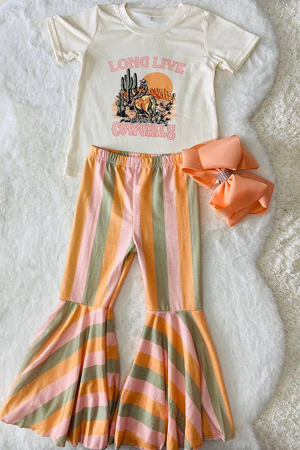 luluclothes - Wholesale Top & Pant Set - Kids - "LONG LIVE COWGIRLS" top serape pant western girls sets1