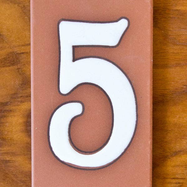 Carly Quinn Designs - Wholesale Outdoor Sign - Terra Cotta Plain Individual 3x6 House Number Tiles5