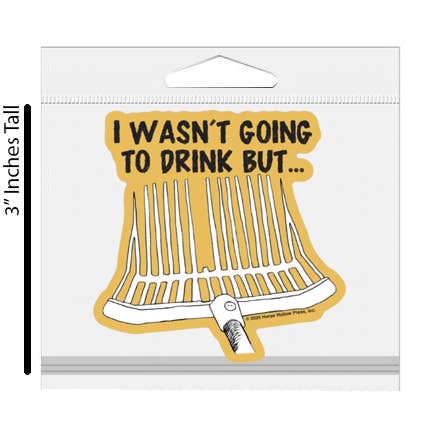 Horse Hollow Press / Pretty, Funny, Snarky Cards & Stickers - Wholesale Sticker - 3" Tumbler Horse Sticker / Drink ~ Pitchfork / WATERPROOF
1