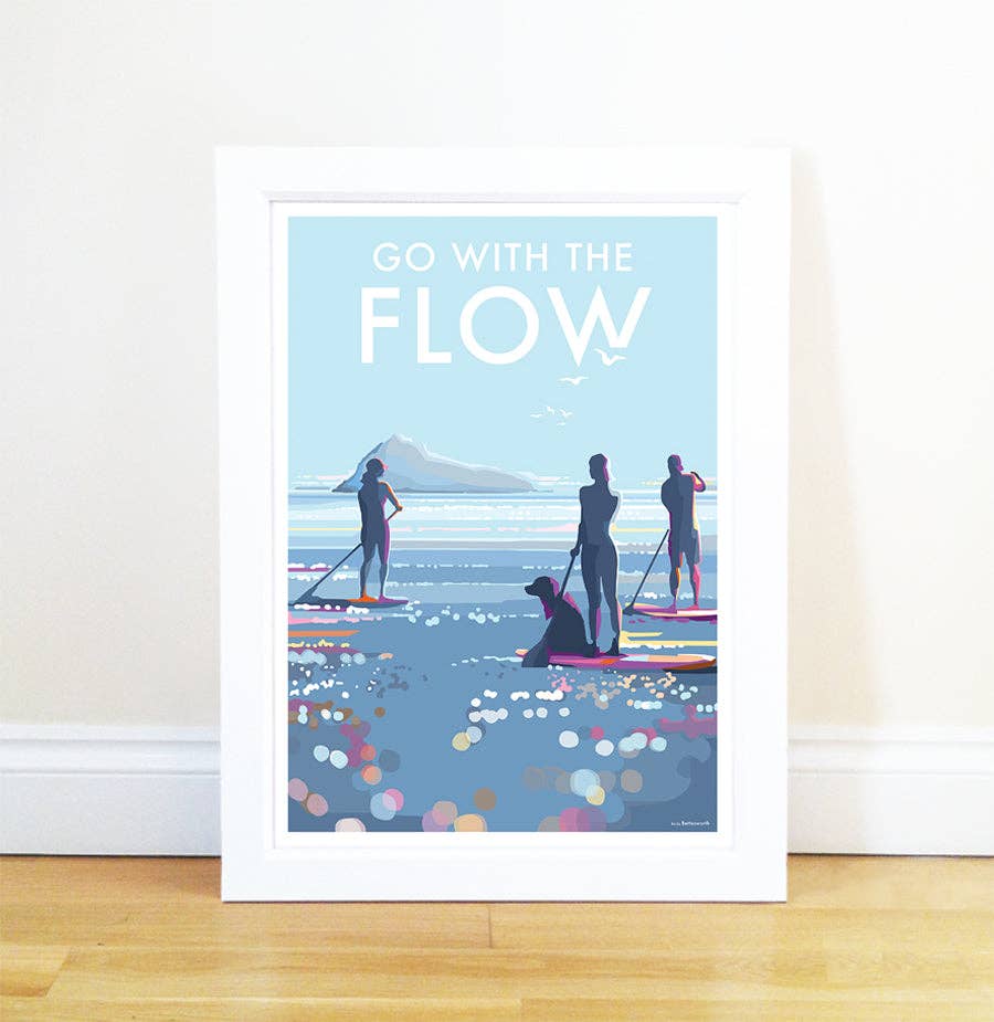 BeckyBettesworth - Wholesale Art Print - Go With The Flow Positive Quote Print 2