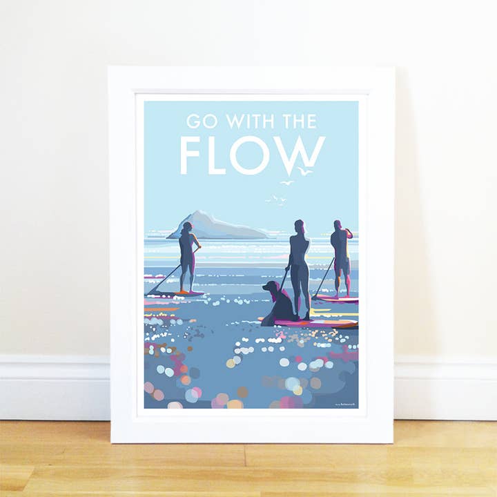 BeckyBettesworth - Wholesale Art Print - Go With The Flow Positive Quote Print 2