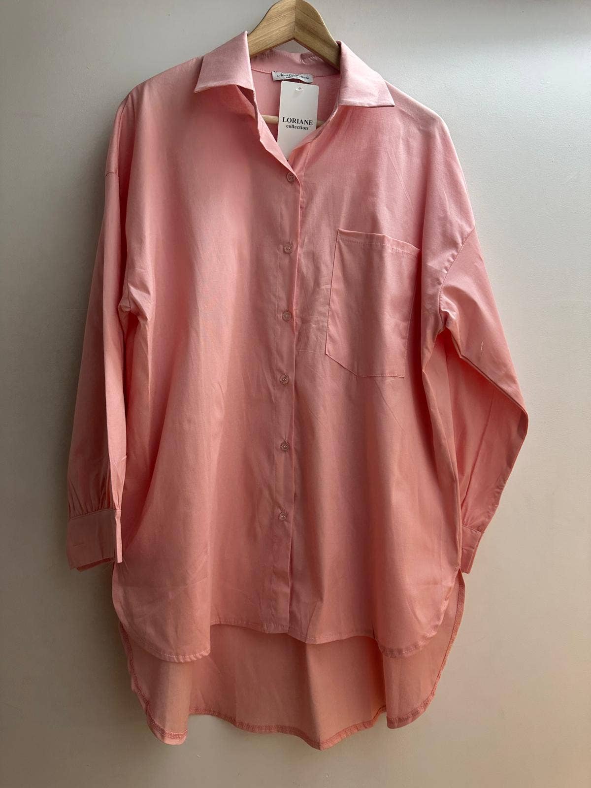 LORIANE - Vente Chemise à col boutonné – femme - 21251 Chemise longue uni7