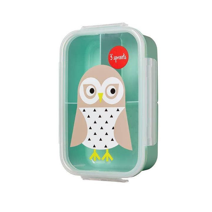 3 Sprouts - Vente Sac/boîte repas – enfant - Boîte à Bento en Plastique pour Enfants - Hibou