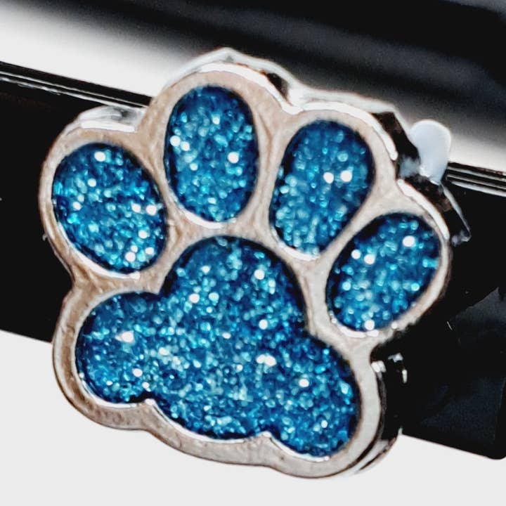 Cerulean Blue Sparkle Poteaftryk Kat Hund ØjeDeco for engroshandel hos Cork and Charm