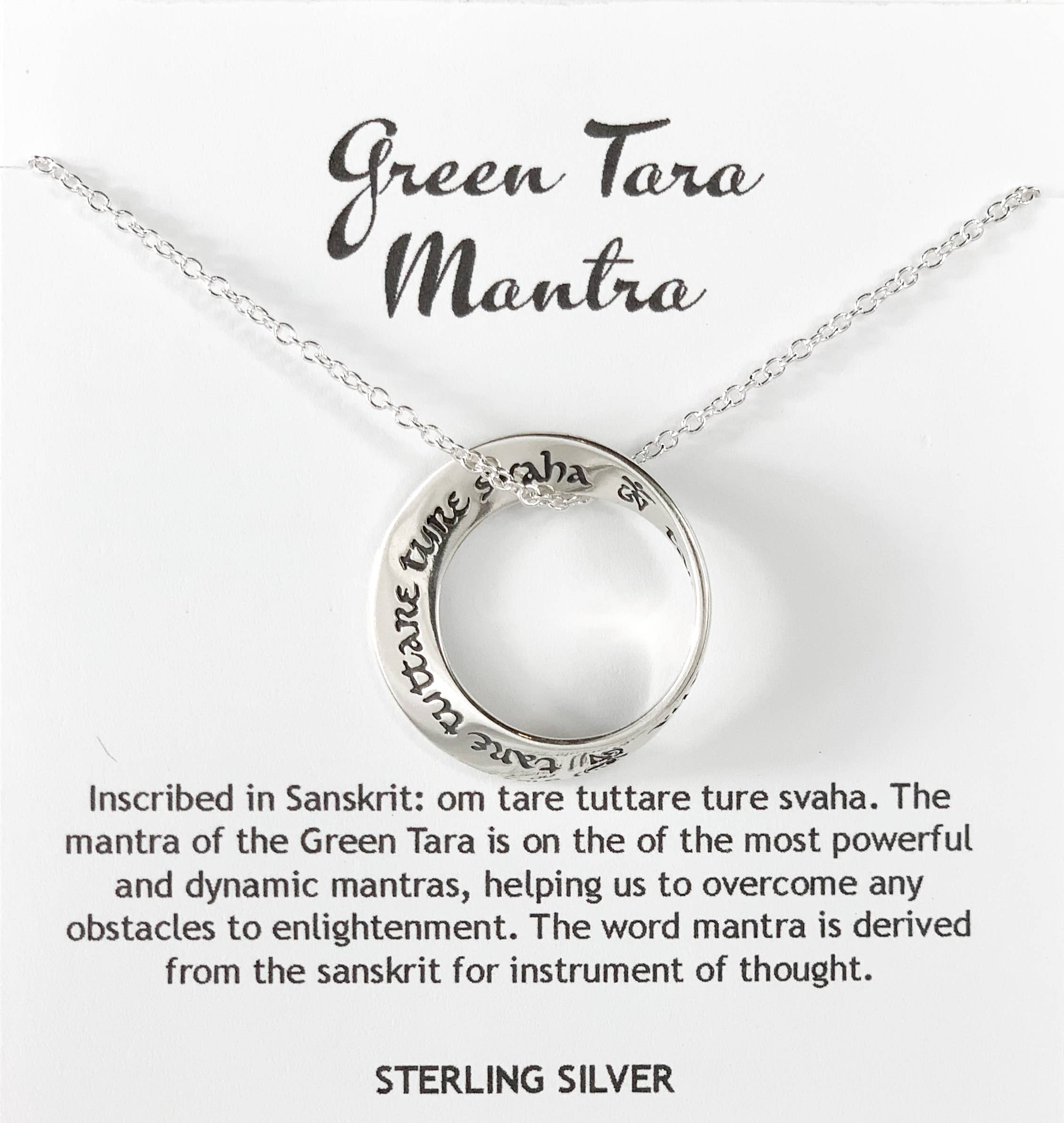 Laurel Elliott dvb New York - Wholesale Pendant/Charm Necklace - Green Tara Mantra2