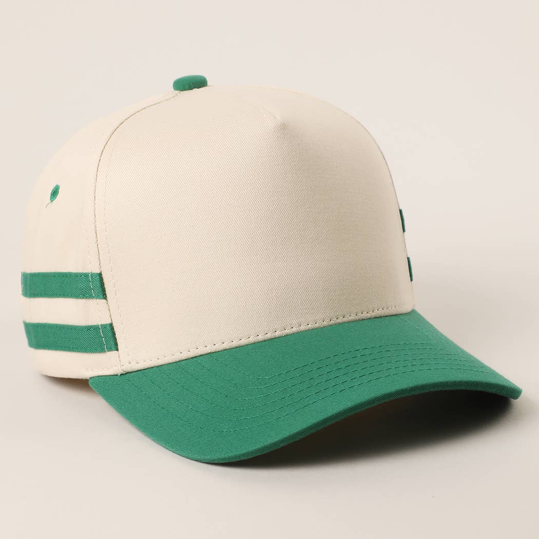 Fashion City - Wholesale Trucker Hat - Unisex - Two Tone Canvas Cotton Two Stripes Trucker Hat 5