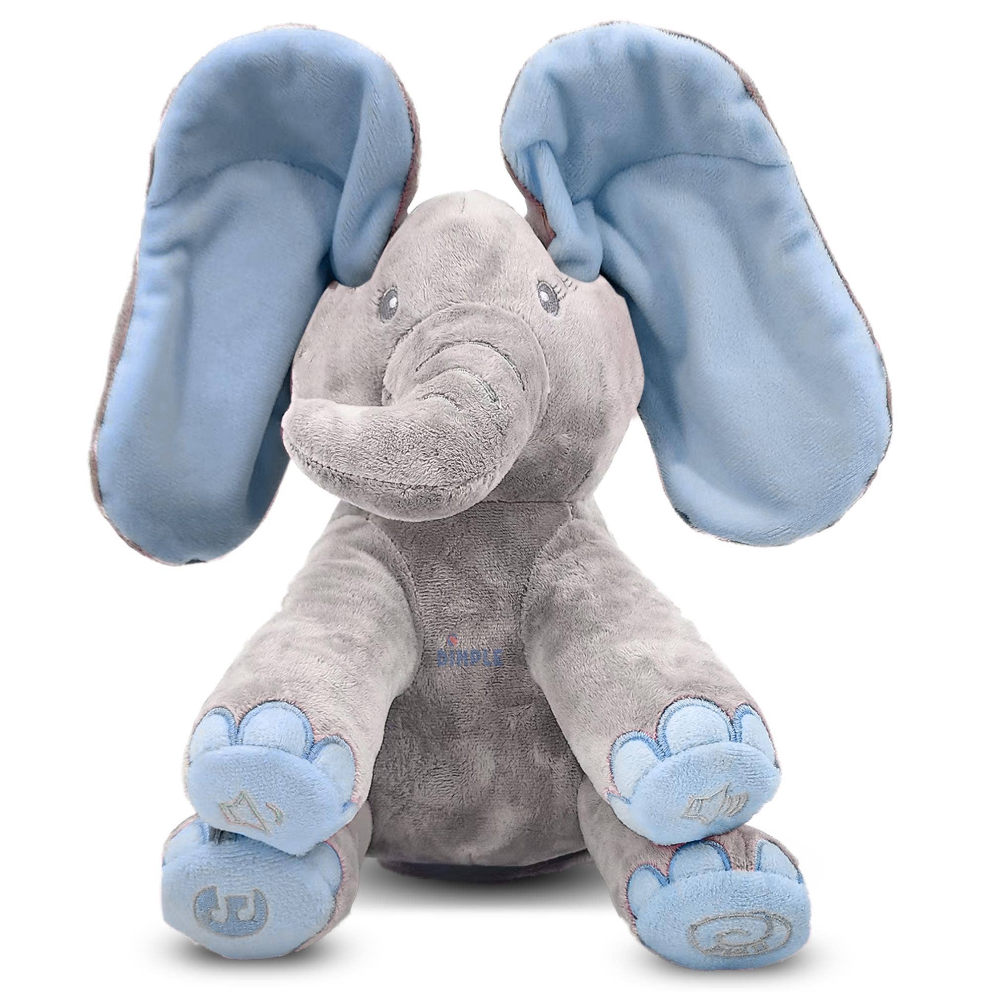 Dimple - Wholesale Stuffed/Plush Toy - Kids & Baby - Kyle Singing Elephant w Peek-a-Boo, Stuffed Animal Toy0