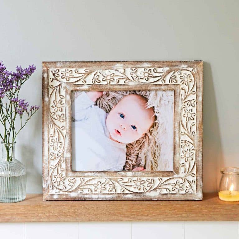 The Paper High Gift Company Limited - Wholesale Picture Frame - Carved Floral Wooden Photo Frame - Handmade3
