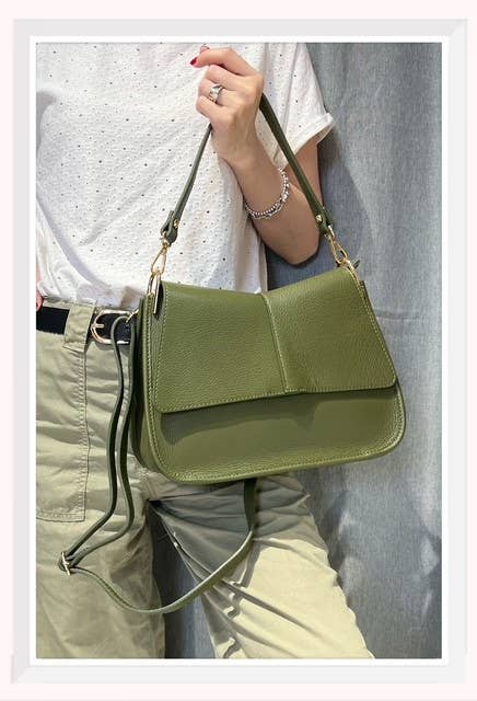 Z et Z - Wholesale Shoulder Bag - Women's - Grained leather shoulder bag C03770