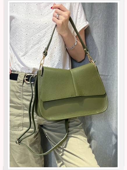 Schoudertas van generfd leer C0377 voor wholesale door Z et Z