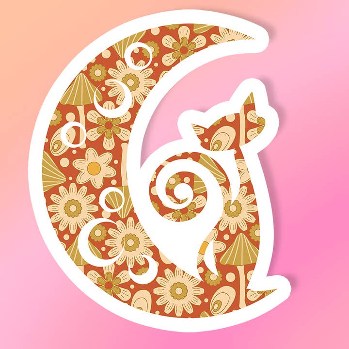 Curly Tail Cat Moon - Vinyl Metaphysical Intention for wholesale by London Luxury Candles