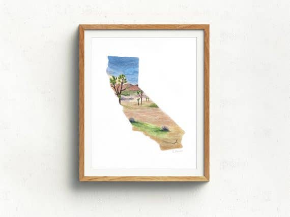 Rachel Alvarez Art - Wholesale Art Print - Joshua Tree California State Art Print - National Park Print0