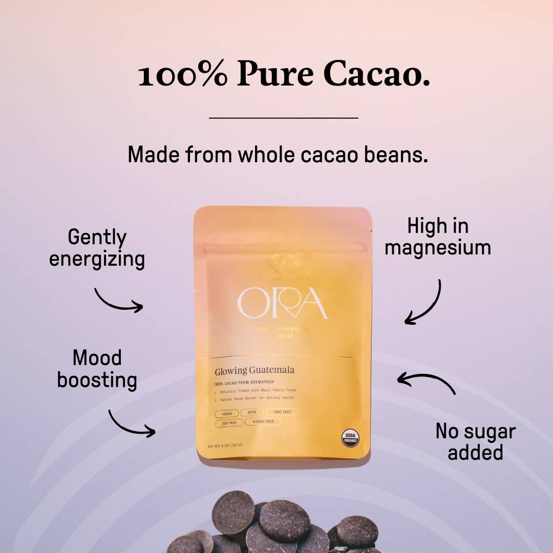 Ora Cacao - Wholesale Hot Cocoa Mix/Kit - Glowing Guatemala 100% Cacao - Organic Ceremonial Chocolate2