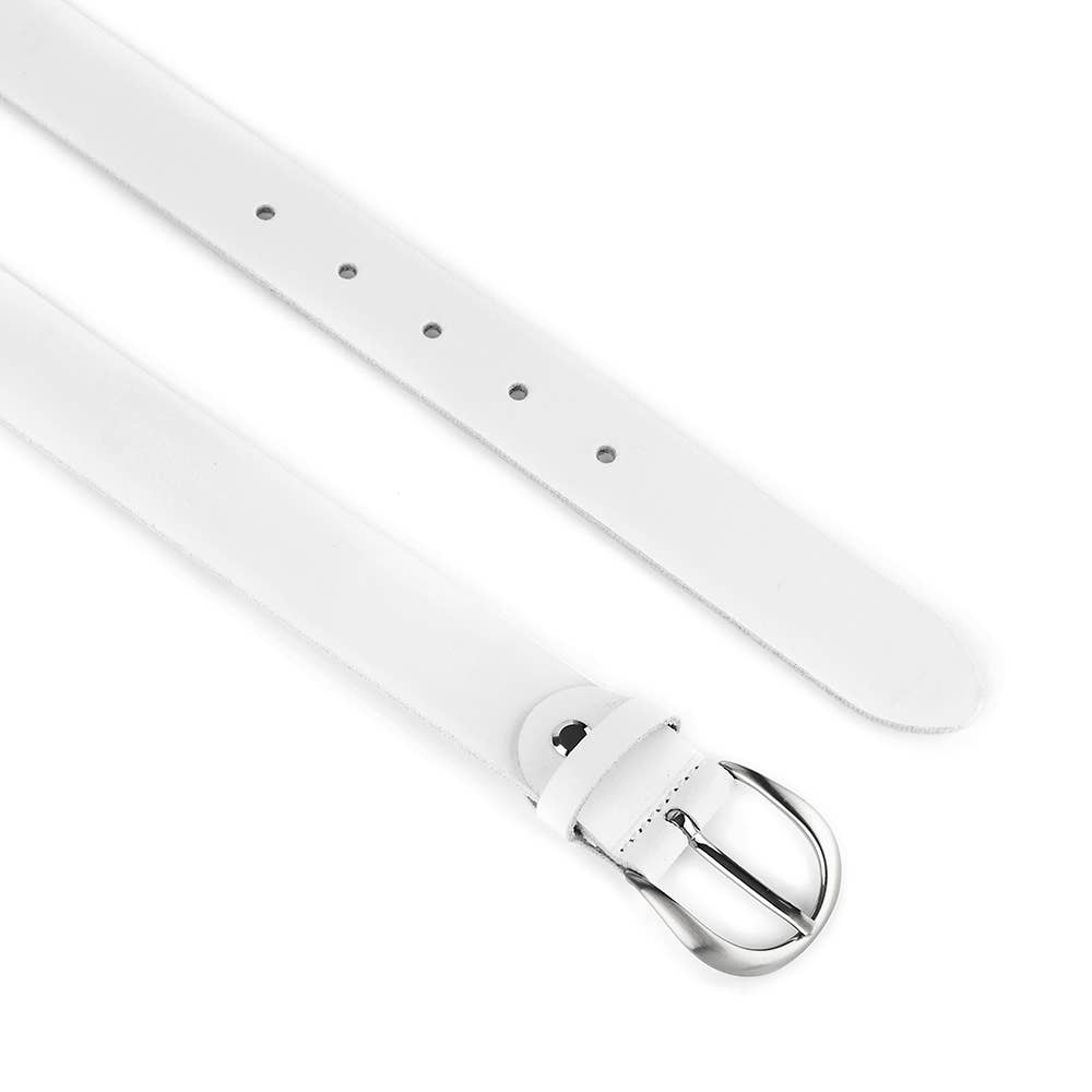 VALTICO - Wholesale Belt - Women's - Smooth leather belt with round buckle.7