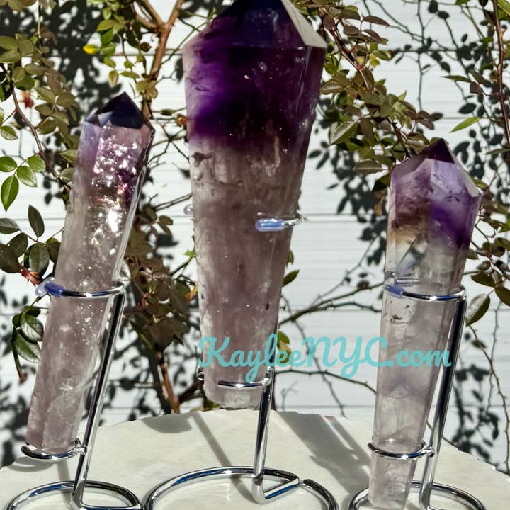 KayleeNYC - Wholesale Spiritual Stone/Crystal - Wholesale Lot 3 pcs Natural Amethyst Scepter w stand3