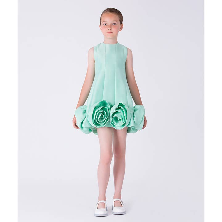 Robe Fille Flamboyante à Fleurs 3D pour la vente par Mama Luma
