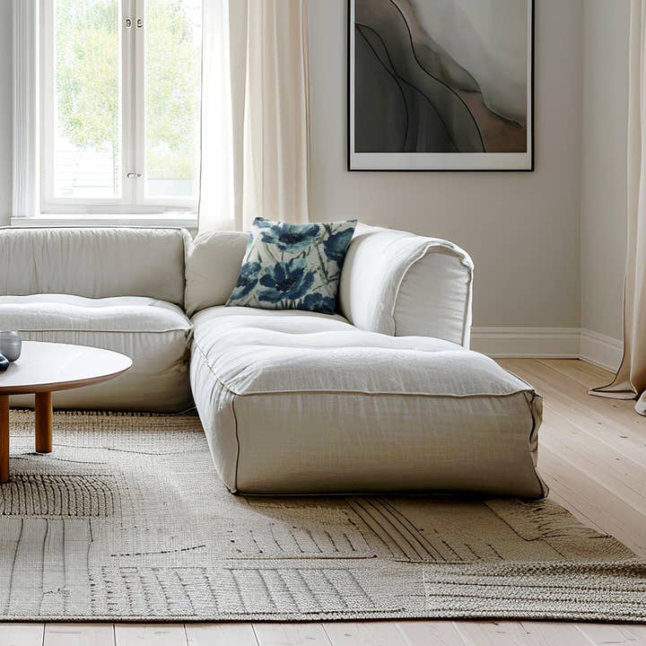 Coussinyet - Wholesale Throw/Decorative Pillow - Giverny Floral Pillow Blue2