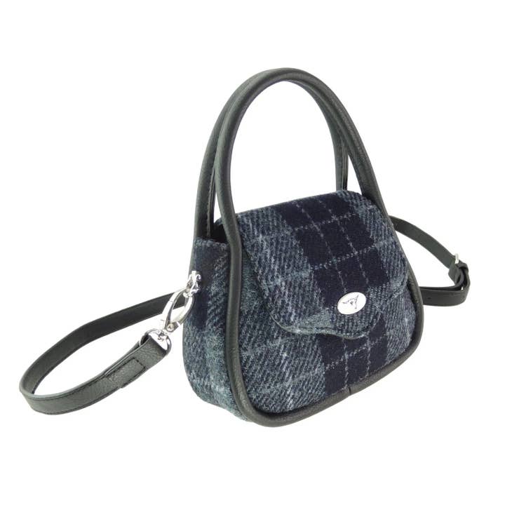 Bolso Mini Redondo Harris Tweed Buchan - Estilo Tartán para venta al por mayor de Dublin Gift Company