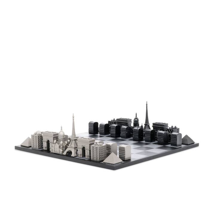 Skyline Chess - Wholesale Board Game - Stainless Steel Paris Edition - Skyline Chess Set