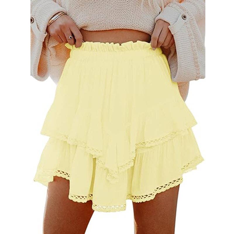 Suhkasana - Wholesale Skirt - Women's - Women's High-Waist Layered Cake Skirt – Summer Casual Mini Skirt5