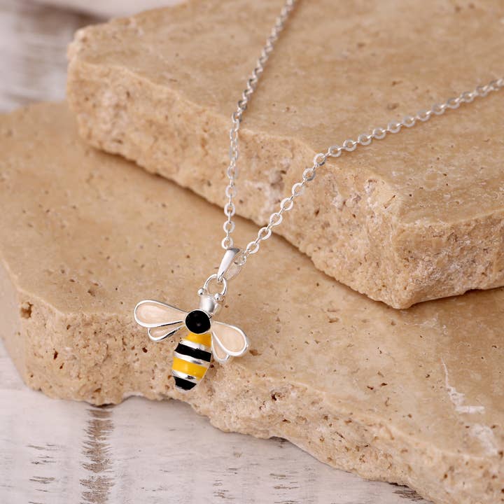 Sterling Silver Honeybee Link & Chain Necklace for wholesale by Gracee Jewellery