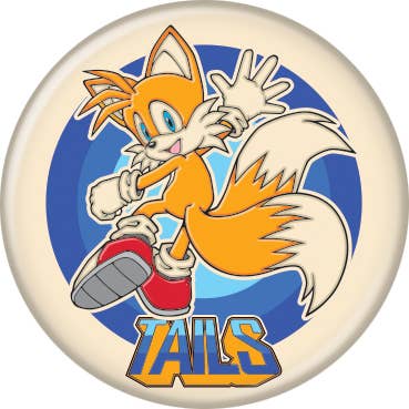 Ata-Boy - Wholesale Lapel Pin/Button - Sonic the Hedgehog - Sonic Tails Button