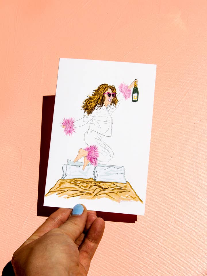 Champagnefeesten - enkele kaart voor wholesale door Madison O'Brien Art