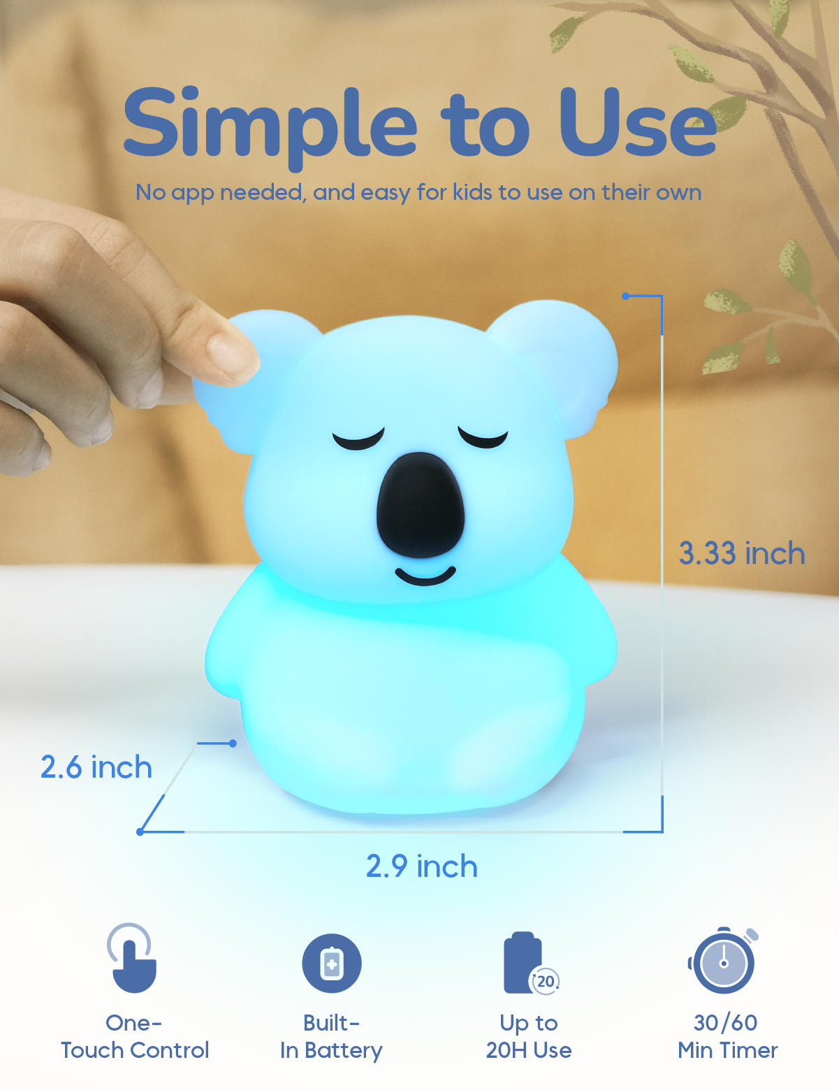 The Pal Company - Wholesale Night Light - Kids & Baby - Breathing Pal Mini - 'Kyle' the Koala4