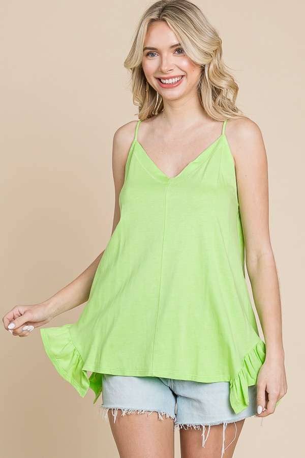 Culture Code - Wholesale Camisole - Women's - CJC1603 - SIDE RUFFLE LOOSE FIT CAMI8