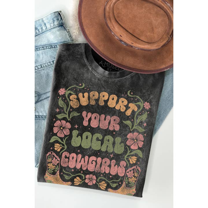 SUPPORT COWGIRLS - Mineral Wash for wholesale by Amused by Blue