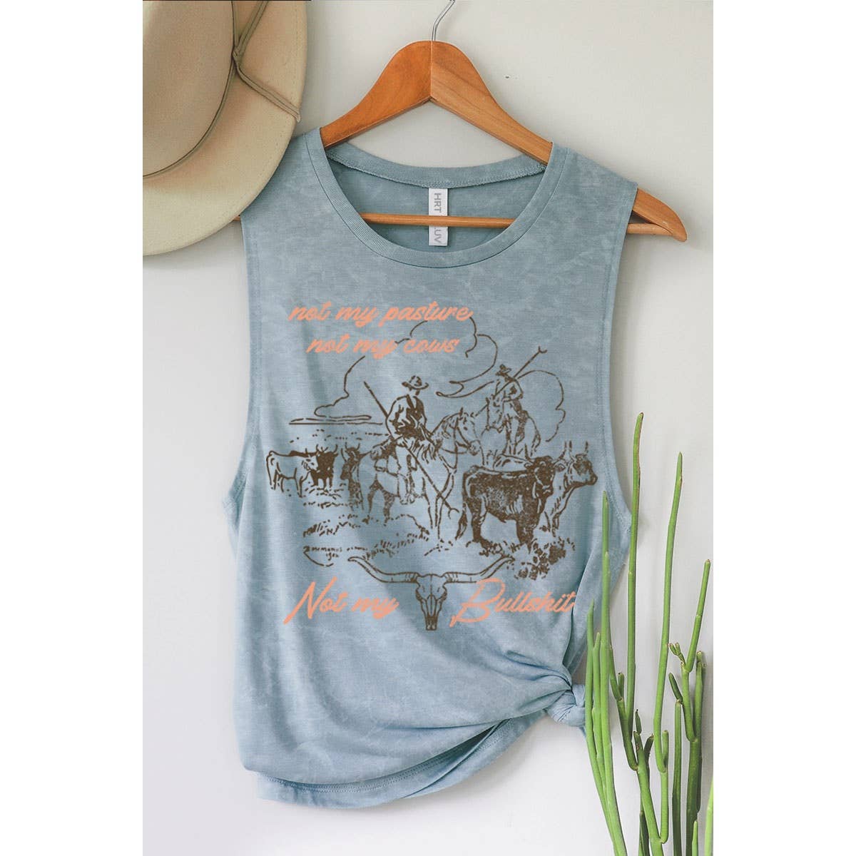 HRTandLUV - Wholesale Tank Top - Women's - NOT MY BULLSHIT MINERAL GRAPHIC TANK TOP4