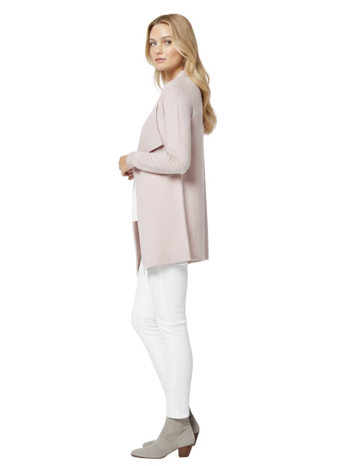 Mak - Wholesale Cardigan - Women's - Long Sleeve Open Front Draped Sweater Cardigan MK821821