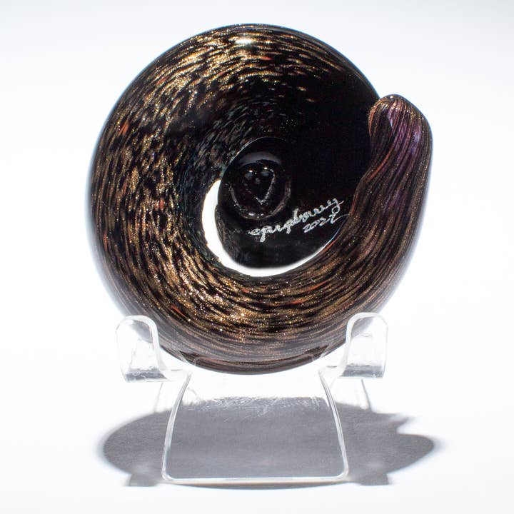 epiphany studios – Estatueta decorativa por atacado – Gatinho Adormecido - Aventurina Dourada2