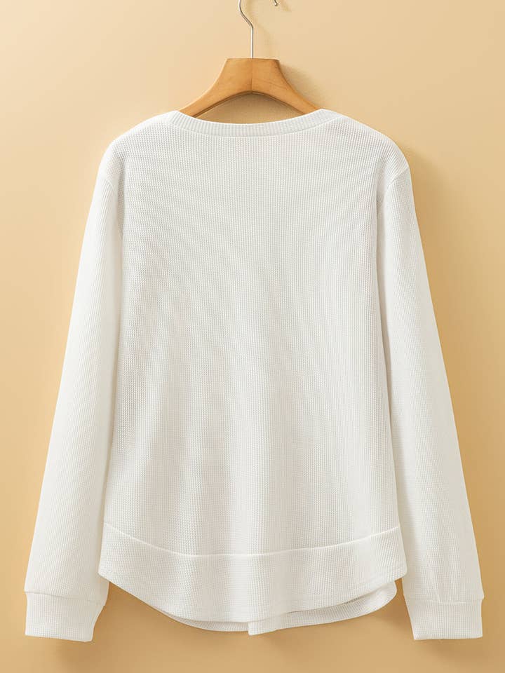 FASHION BLVD - Wholesale Knit Top - Women's - FB Solid Waffle Knit Long Sleeve Top4