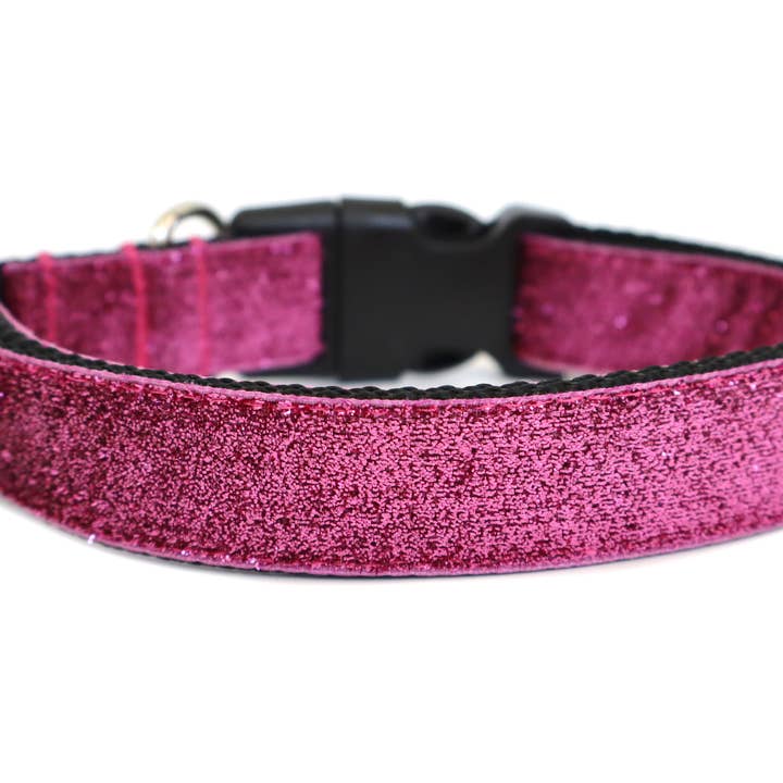 Collier pour chien rose 1" Collier pour chien doré pour la vente par Wagologie